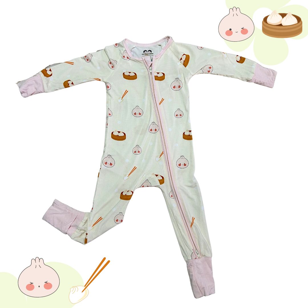 Xiao Long Bao(小笼包) Long Sleeve Romper (0-18 months)