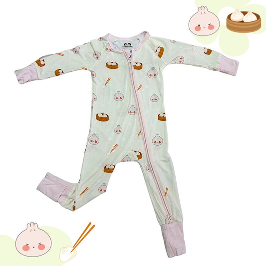 Xiao Long Bao(小笼包) Long Sleeve Romper (0-18 months)